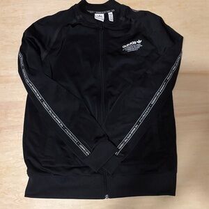 Adidas Black Zip-Up Jacket with Logo